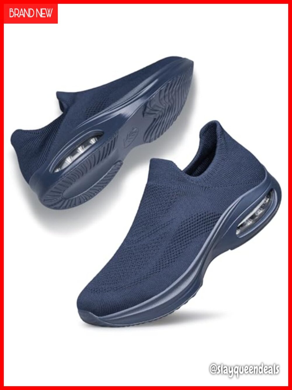 Women's Walking Shoes Cushioned Non Slip Laceless Sneakers